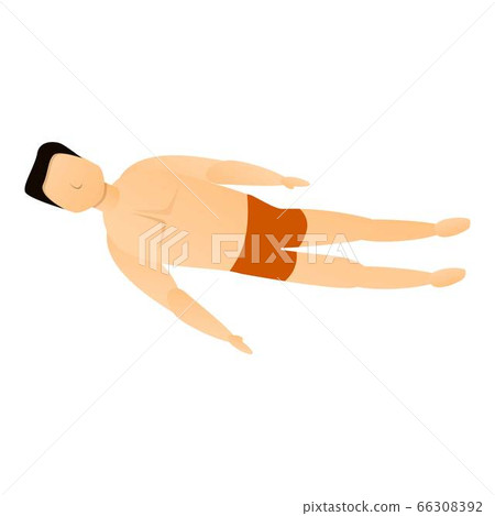 Man lateral pool jump icon, cartoon style - Stock Illustration ...