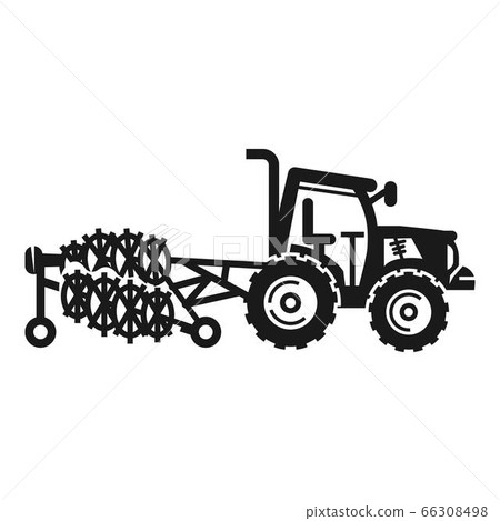 Tractor agriculture tool icon, simple style 66308498