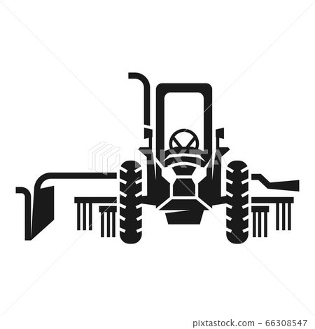 Front tractor icon, simple style 66308547