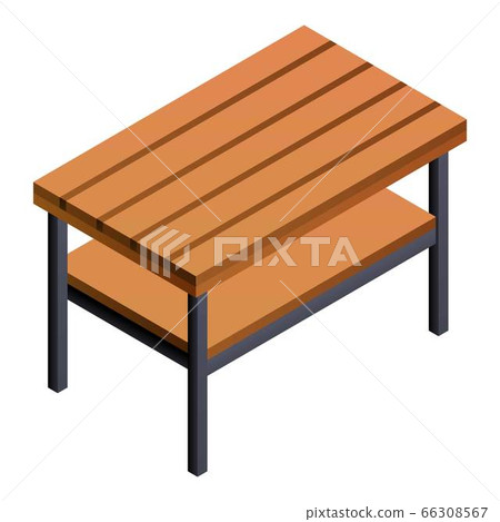 Carpenter wood table icon, isometric style Carpenter wood table icon, isometric style 66308567