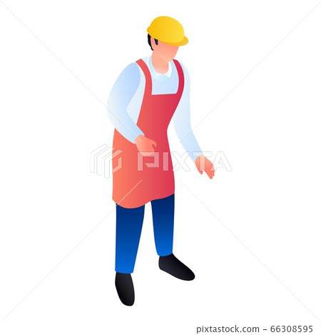 Carpenter man icon, isometric style Carpenter man icon, isometric style 66308595
