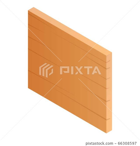 Wood panel icon, isometric style Wood panel icon, isometric style 66308597