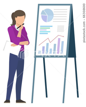 Woman with Pen and Notebook Thinking about Trades Woman with Pen and Notebook Thinking about Trades 66308600