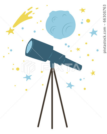 Telescope and Falling Star, Planet Cosmic Bodies 66308763