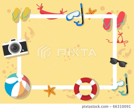 Summer Beach background in a top view background Summer Beach background in a top view background 66310091
