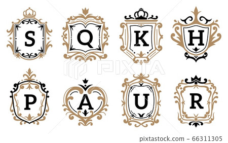 P and s vintage initials logo symbol letters Vector Image