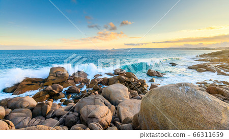 Port Elliot rugged coastline at sunset Port Elliot rugged coastline at sunset 66311659