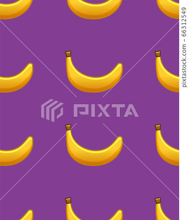 Bananas seamless pattern on purple background 66312549