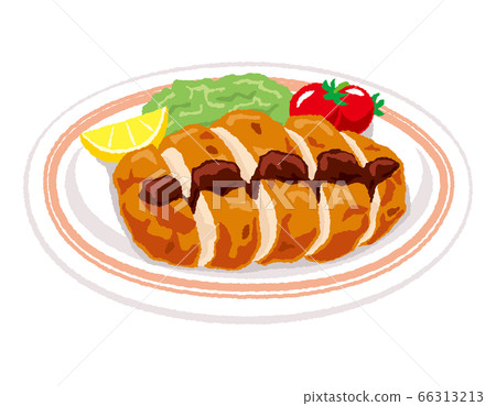 Chicken cutlet illustration 66313213