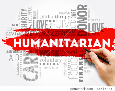 Humanitarian word cloud collage, social concept Humanitarian word cloud collage, social concept 66313273