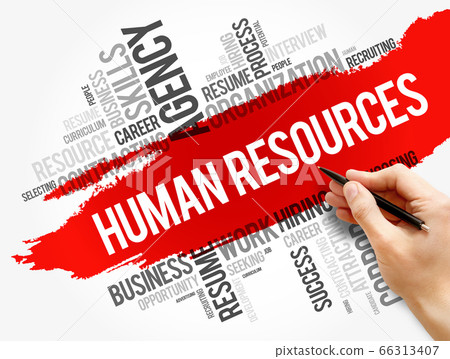 HR - Human Resources word cloud collage 66313407