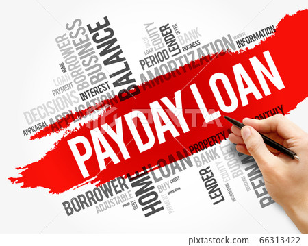 Payday Loan word cloud collage, business concept Payday Loan word cloud collage, business concept 66313422