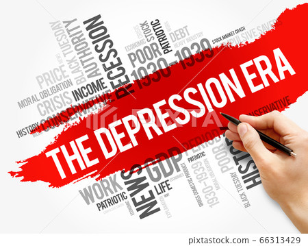 The Depression Era word cloud collage 66313429