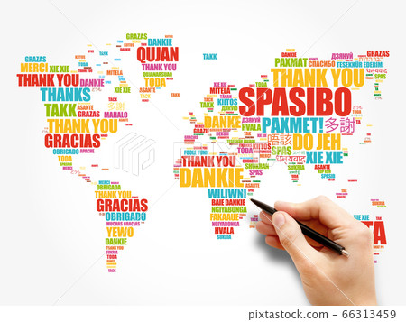 Thank You in many languages World Map Thank You in many languages World Map 66313459