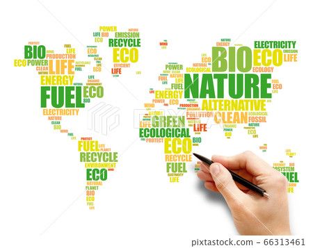 Ecology theme World Map in Typography Ecology theme World Map in Typography 66313461