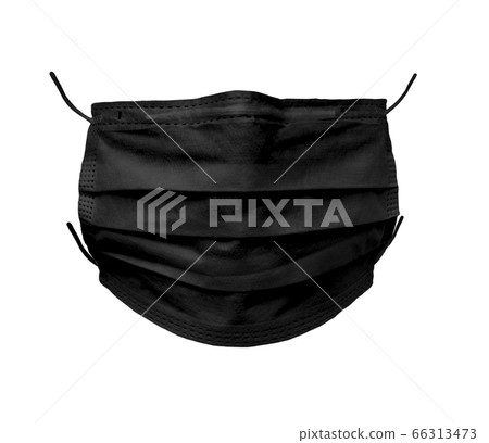 one medical face mask on white background 66313473