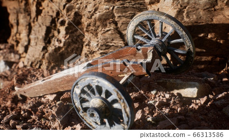 ancient historic gun in the stone canyon ancient historic gun in the stone canyon 66313586