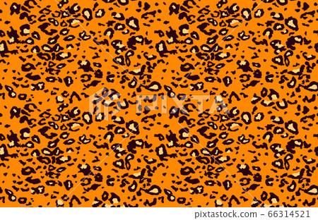 Seamless leopard fur pattern. Fashionable wild leopard print background. Modern panther animal fabric textile print design. Stylish yellow brown black color vector illustration Seamless leopard fur pattern. Fashionable wild leopard print background. Modern panther animal fabric textile print design. Stylish yellow brown black color vector illustration 66314521