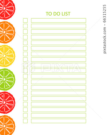 Printable A4 hand draw citrus background 66315255