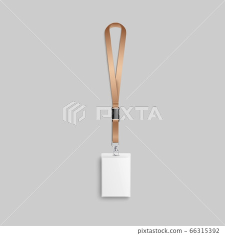 lank lanyard and identity or security badge , mock up 3d vector illustration. lank lanyard and identity or security badge , mock up 3d vector illustration. 66315392