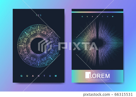 Modern vector template for brochure, leaflet, flyer, cover, banner, catalog, magazine, annual report. Quantum technology. Futuristic explosion design. Big data visualization. Artificial intelligence Modern vector template for brochure, leaflet, flyer, cover, banner, catalog, magazine, annual report. Quantum technology. Futuristic explosion design. Big data visualization. Artificial intelligence 66315531
