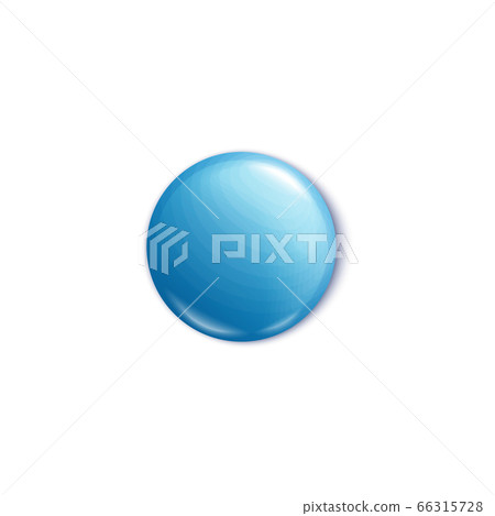 Metal pin button or round empty badge 3d vector illustration mockup isolated. 66315728