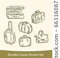 doodle cases set isolated on white background. Vector 66316087