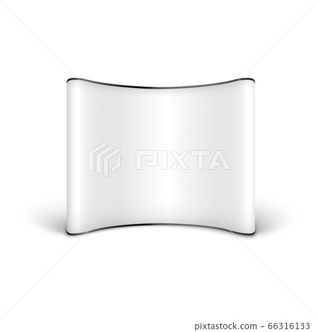 White blank advertising pop up banner with...-插圖素材 [66316133] - PIXTA圖庫
