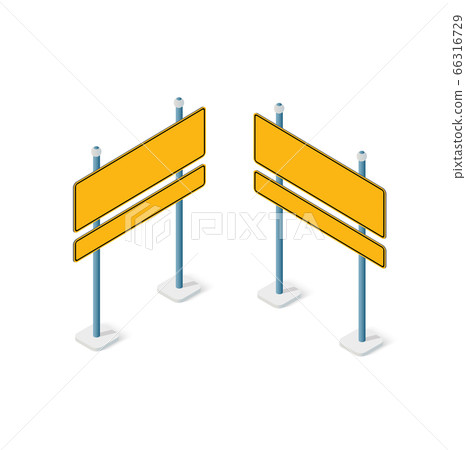 Road signs isometric set street object for highway information traffic direction transportation. Road signs isometric set street object for highway information traffic direction transportation. 66316729