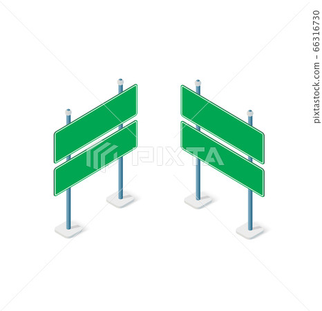 Road signs isometric set street object for... - Stock Illustration ...