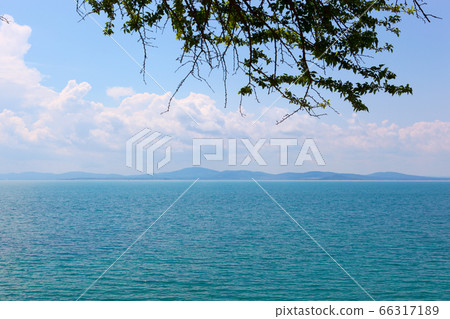 Beautiful sea view in the town of Pomorie Beautiful sea view in the town of Pomorie 66317189