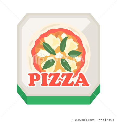 送貨比薩盒中的插圖 送貨比薩盒中的插圖 66317303