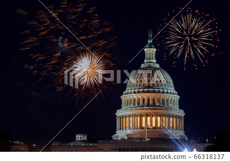 Celebratory fireworks of Independence day United 66318137