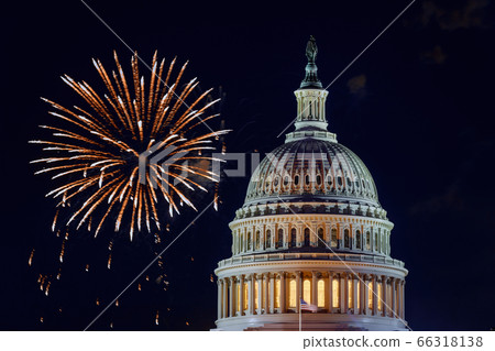 Mysterious night sky with full moon United States 66318138