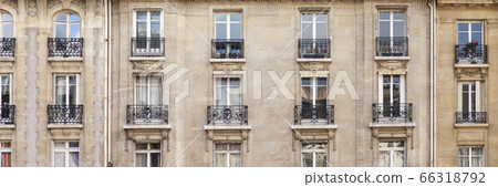 Paris House with chimney and windows. Haussmann Paris House with chimney and windows. Haussmann 66318792