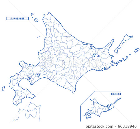 北海道地圖簡單的白色地圖市 66318946