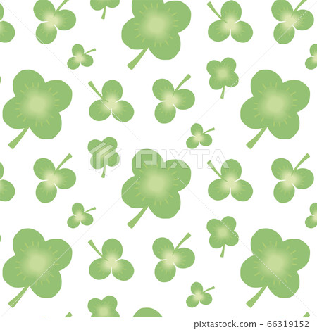 White background clover pattern - Stock Illustration [66319152] - PIXTA