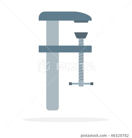 Metal clamp for wood processing vector icon flat isolated 66320782