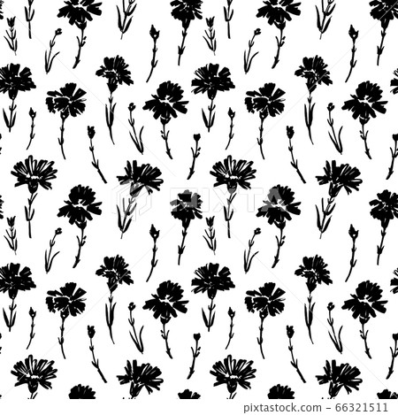 Carnation flower seamless pattern. Carnation flower seamless pattern. 66321511