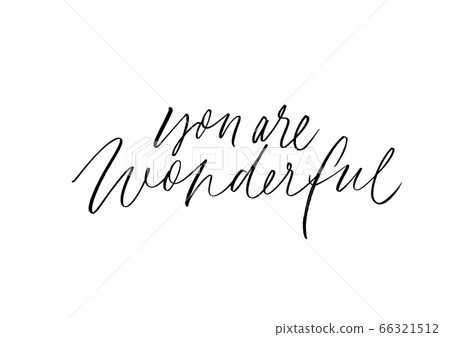 You are wonderful ink pen vector lettering You are wonderful ink pen vector lettering 66321512