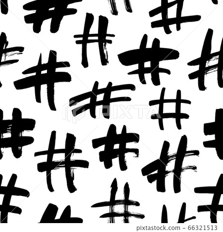 Black paint hashtags vector seamless pattern Black paint hashtags vector seamless pattern 66321513