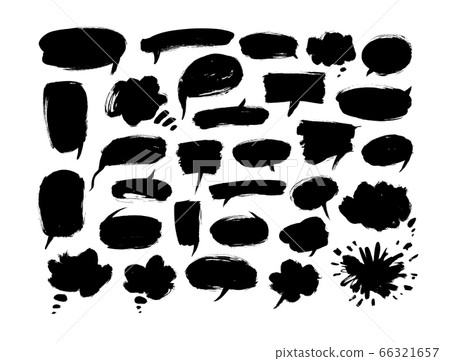 Black paint speech bubbles vector illustrations 66321657