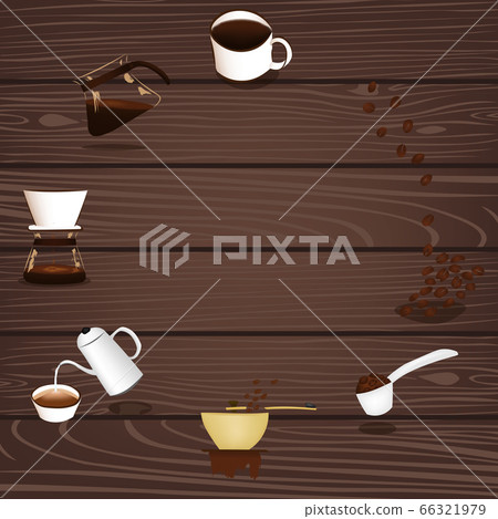 圓框背景（留言板）與一杯咖啡在一杯 66321979