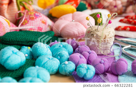 Production of hanging decorations, hydrangea flowers made from crepe, sewing for hobbies Various motifs of hanging decorations 66322281
