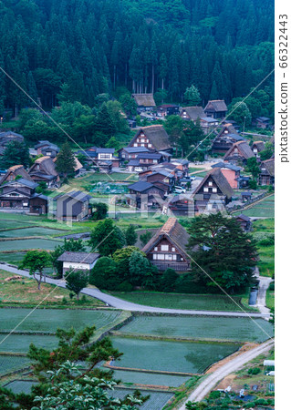 Shirakawa-go in early summer (before dawn) Shirakawa-go in early summer (before dawn) 66322443