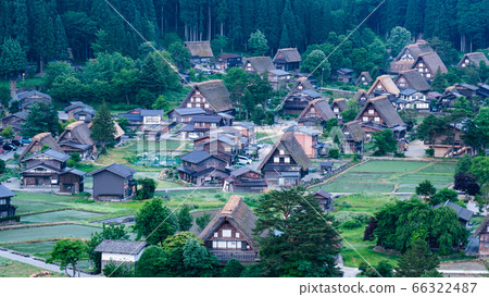 Shirakawa-go in early summer (before dawn) 66322487