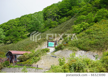 Early summer Kunimi Onsen Akita Komagatake trailhead 66323090
