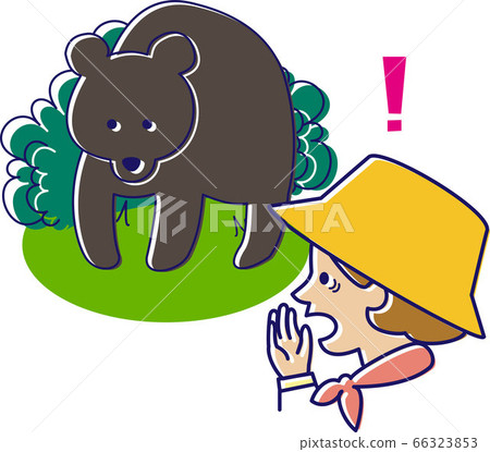 女人遇到一隻熊 66323853