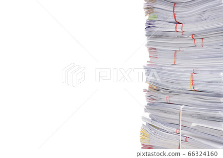 Stack of business papers isolated on white Stack of business papers isolated on white 66324160