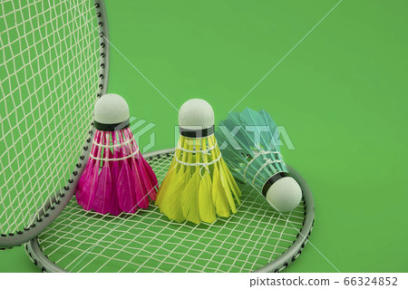 Badminton rackets and feathered shuttlecocks Badminton rackets and feathered shuttlecocks 66324852